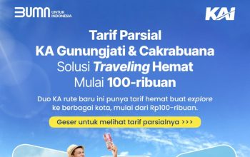 Tarif Parsial KA Cakrabuana dan Gunungjati, Perjalanan Kini Lebih Hemat