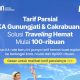 KAI Daop 3 Cirebon menghadirkan tarif parsial untuk Kereta Api Cakrabuana relasi Purwokerto-Cirebon-Gambir PP dan Kereta Api Gunungjati relasi Semarang Tawang Bank Jateng-Cirebon-Gambir PP