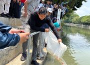 Pemkab Indramayu Tebar 972 Ribu Benih Ikan di Kali Cimanuk
