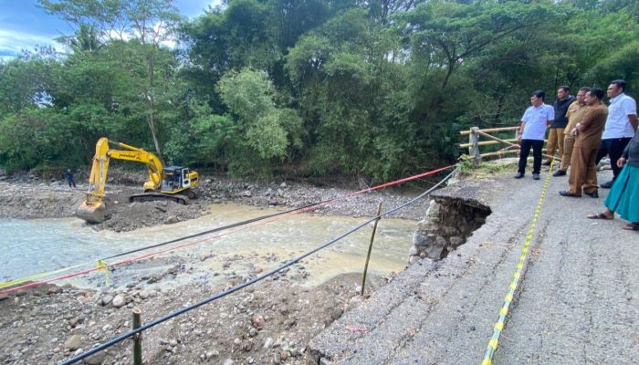 Perbaikan Jembatan Lebakngok Dikebut, Arus Dialihkan